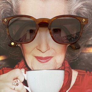 Garrett Leight Ace - Hat Amber tortoise sunglasses unisex eyeglass frames